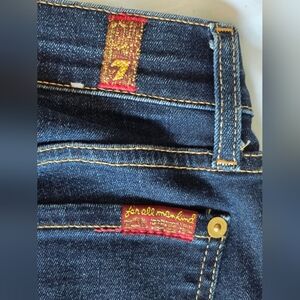 7 For All Mankind Ankle Skinny Dark Blue Denim Jean size 26